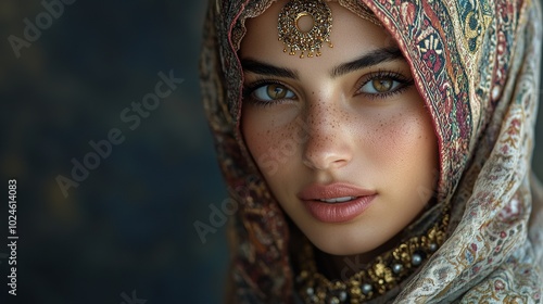 Jordanian Woman in Traditional Attire