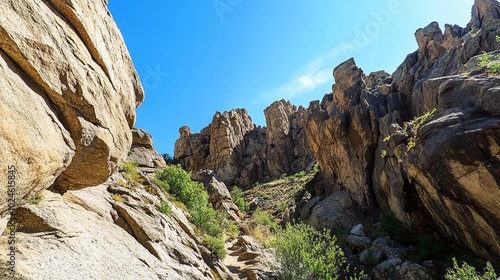 formations in the mountains UHD wallpaper