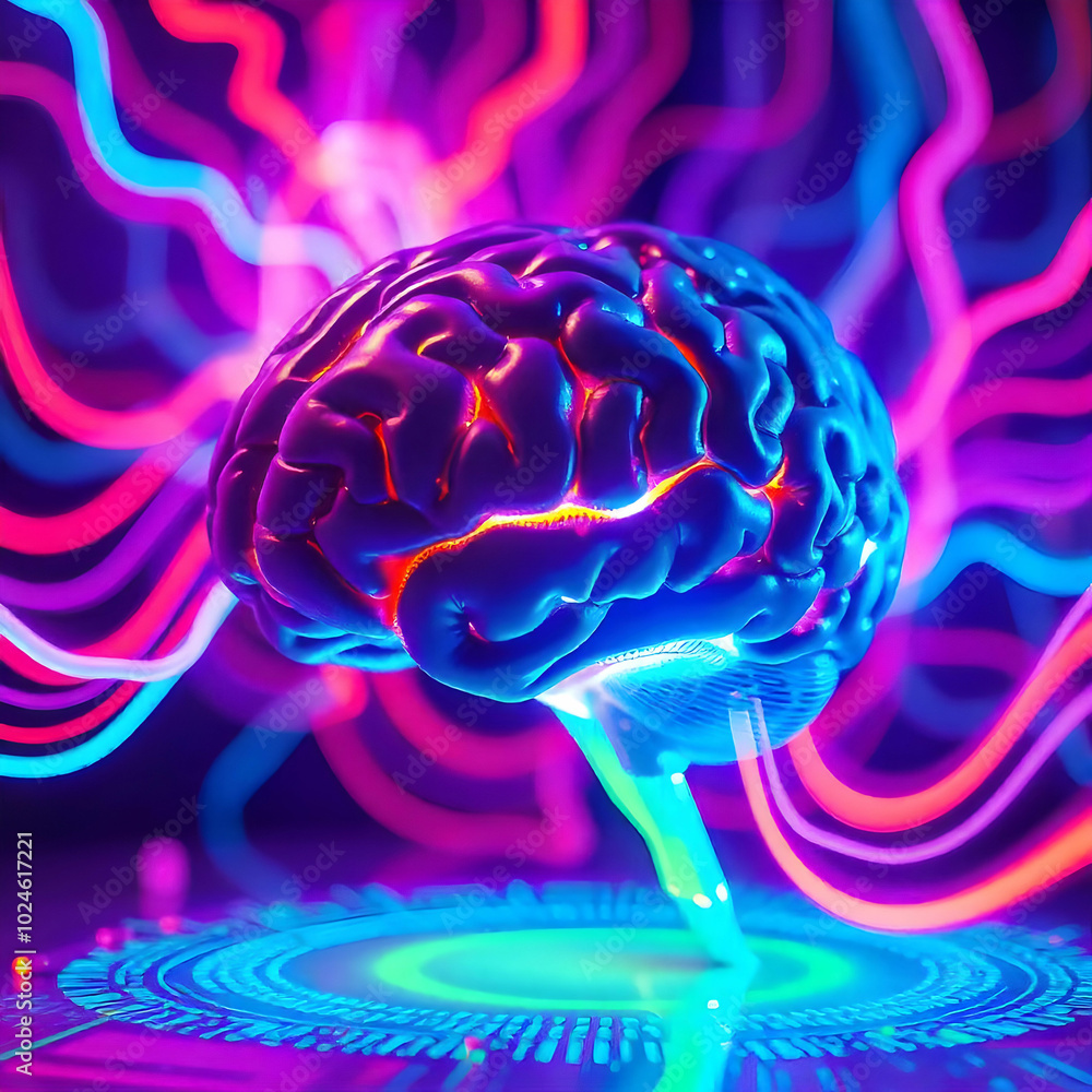 A digital brain concept representing advanced artificial intelligence, A digital brain concept representing advanced artificial intelligence,