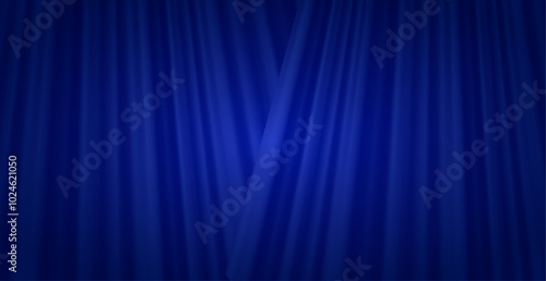 Bright Pink Curtain Background. Celebration Event or Grand Opening Backdrop. Banner. Wallpaper. Vector Illustration