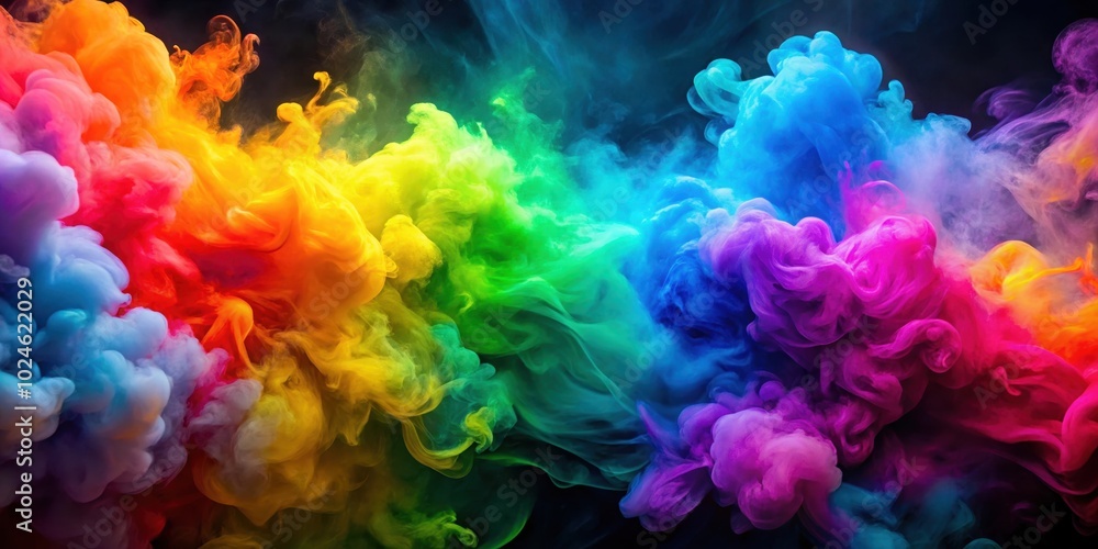Abstract Swirling Color Smoke in Vivid Hues and Patterns Abstract Swirling Color Smoke in Vivid Hues and Patterns