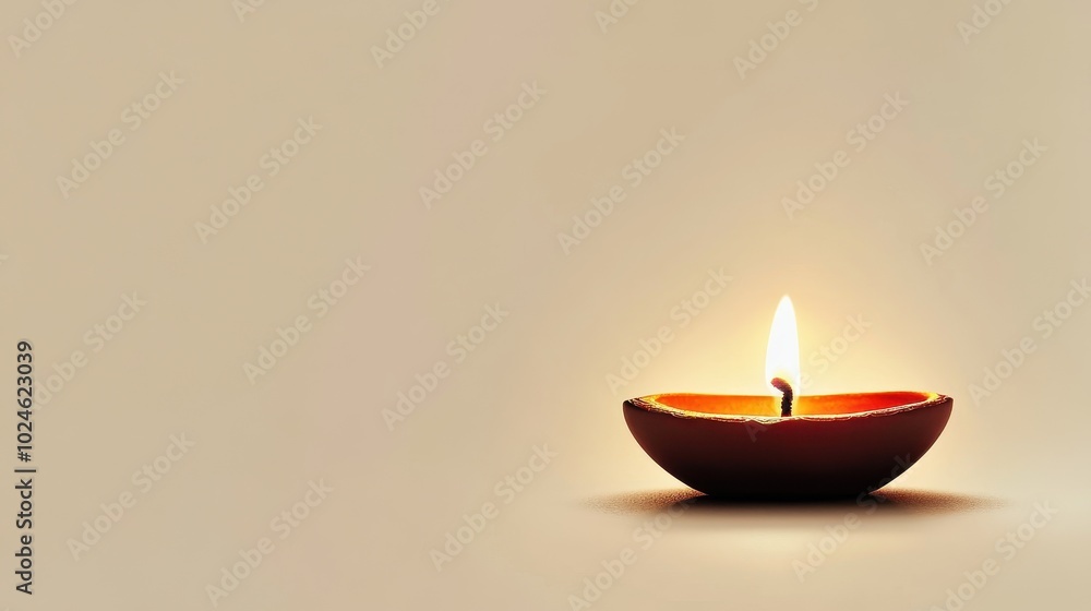 Peaceful Glow: A Single Candle Illuminating the Tranquil Atmosphere Peaceful Glow: A Single Candle Illuminating the Tranquil Atmosphere