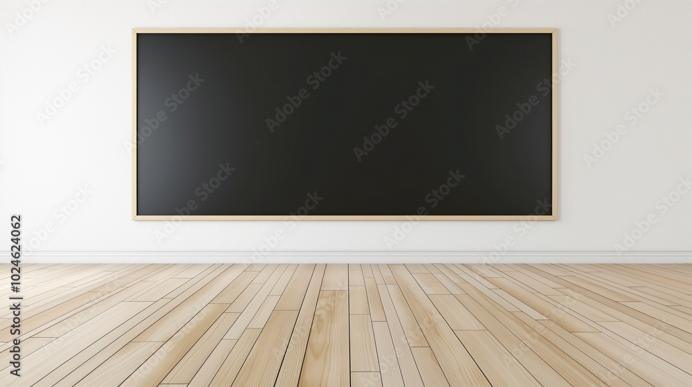 Blackboard mockup hanging in empty classroom. Students teaching supplies information presenting template advertising image. Chalkboard mock up in school product photorealistic Blackboard mockup hanging in empty classroom. Students teaching supplies information presenting template advertising image. Chalkboard mock up in school product photorealistic
