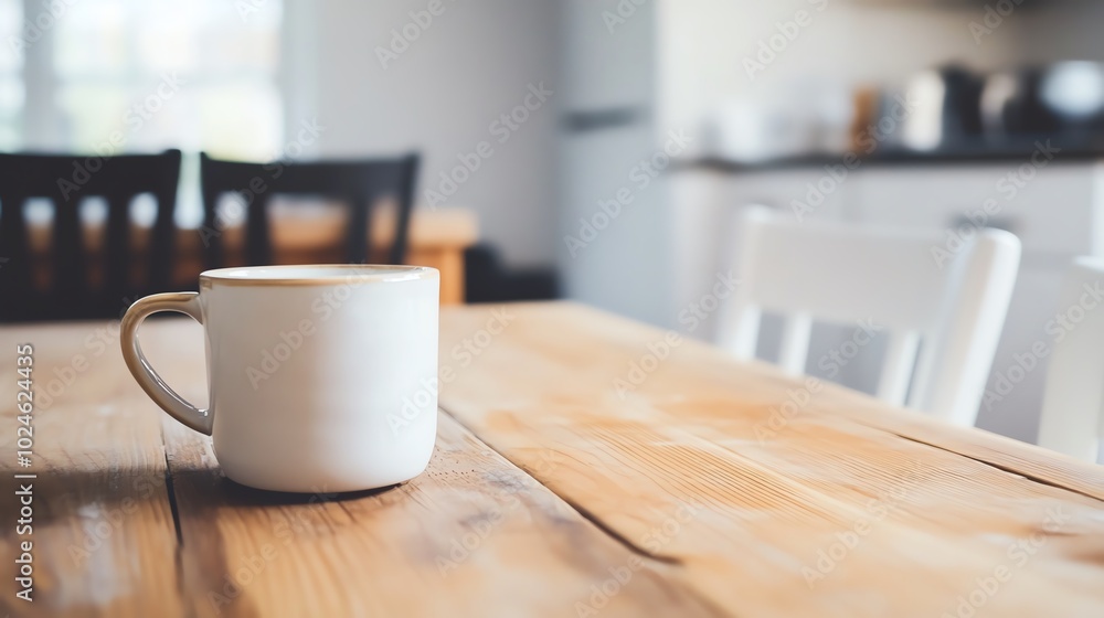 Minimalist kitchen scene, top of a wooden table, simple ceramic dishes, soft natural light, harmonious colors, elegant simplicity Minimalist kitchen scene, top of a wooden table, simple ceramic dishes, soft natural light, harmonious colors, elegant simplicity