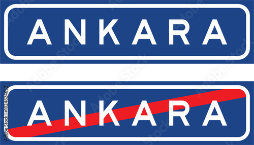 Residential area sign, End of Residential area sign, Warning Signs, Turkey Highway Standard Traffic Signs (Turkish: Karayollari Standart Trafik Isaret Levhalari, Tehlike Uyari Isaretleri, Meskun Mahal