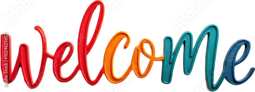 Colorful Welcome Sign