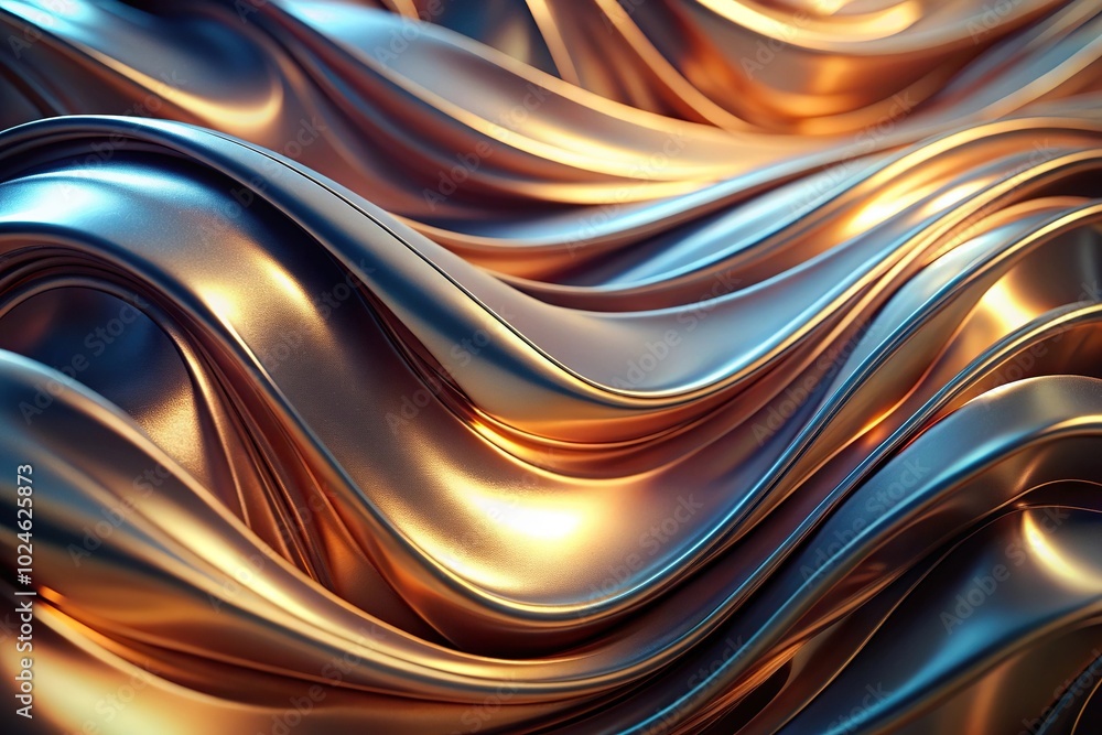 Smooth metallic abstract surface with flowing shapes and subtle textures Extreme Close-Up Smooth metallic abstract surface with flowing shapes and subtle textures Extreme Close-Up