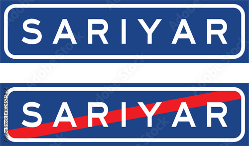 Residential area sign, End of Residential area sign, Warning Signs, Turkey Highway Standard Traffic Signs (Turkish: Karayollari Standart Trafik Isaret Levhalari, Tehlike Uyari Isaretleri, Meskun Mahal