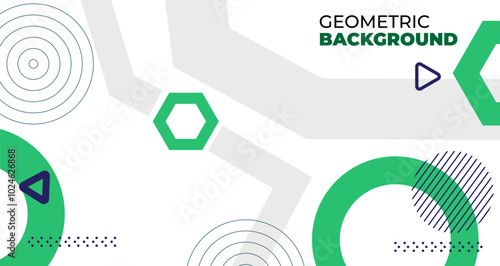 Abstract geometric background, Digital technology banner green shape background concept element line graphic texture element design good for used on posters, banner, web and any more