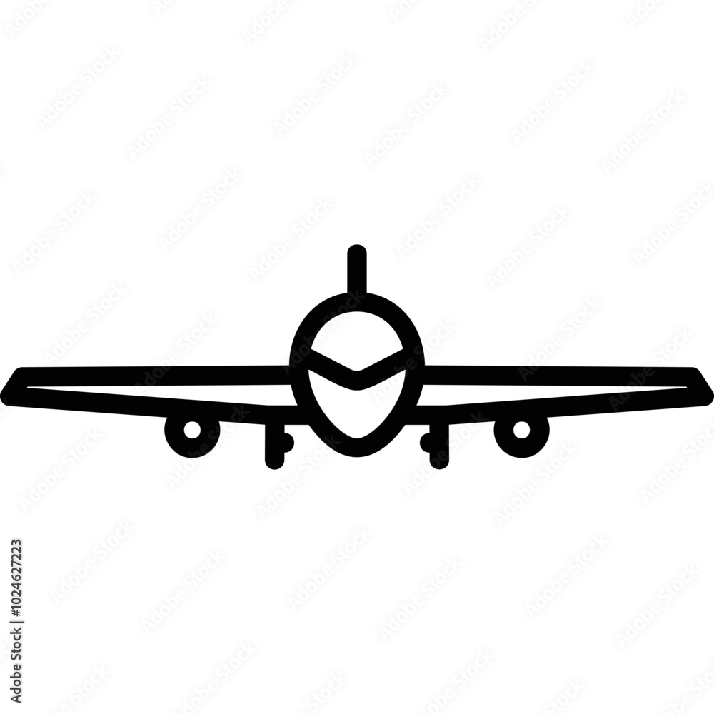 Simple vector icon airplane Simple vector icon airplane