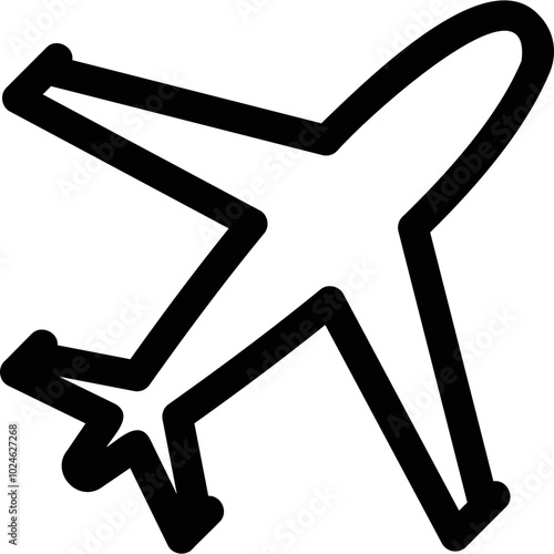 Simple vector icon airplane