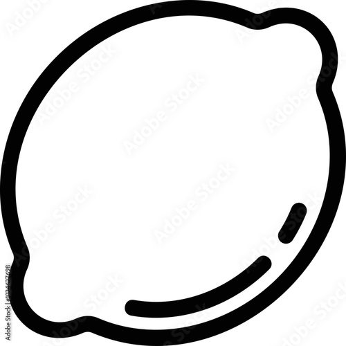Simple vector icon whole lemon