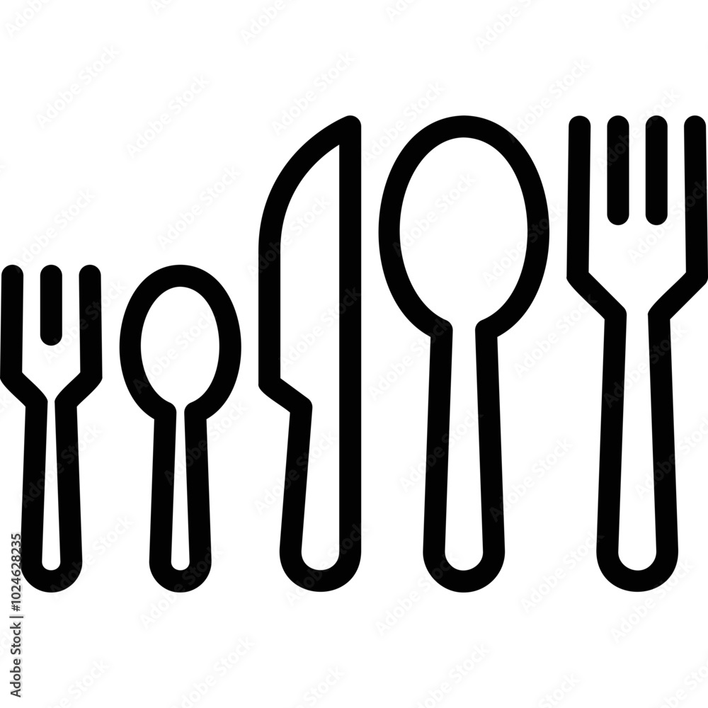 Simple vector icon cutlery Simple vector icon cutlery