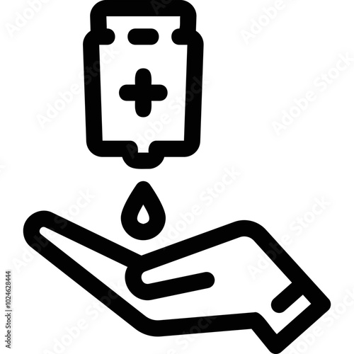 Simple vector icon hand treatment