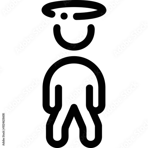 Simple vector icon man, dizziness