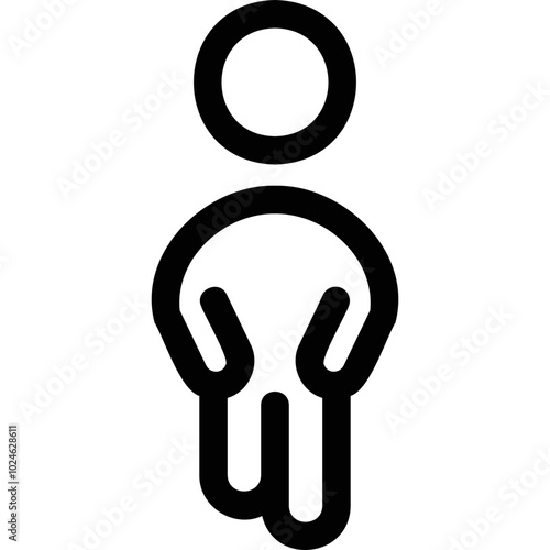 Simple vector icon man stands