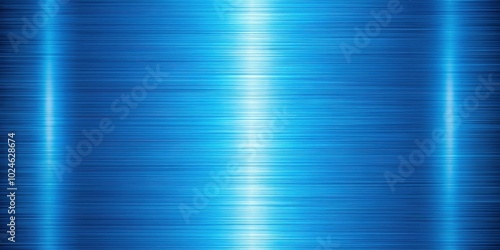 Abstract blue metallic texture with shiny horizontal lines and brushed metal effect