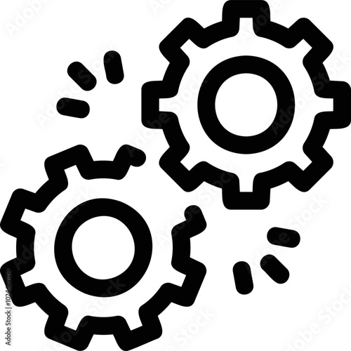 Simple vector icon gears