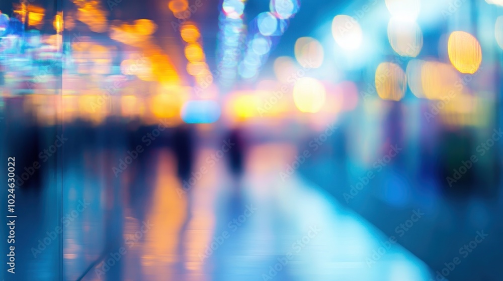 A blurred urban scene with colorful lights, creating an abstract, dreamy atmosphere. A blurred urban scene with colorful lights, creating an abstract, dreamy atmosphere.