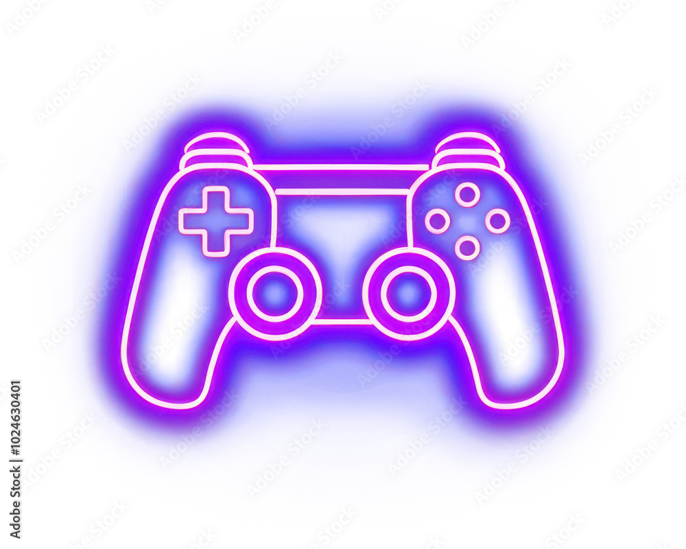PNG Game icon purple neon light. PNG Game icon purple neon light.