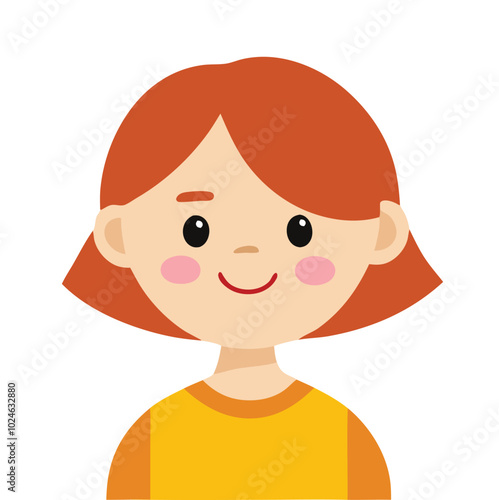 Smiling Girl with Red Hair