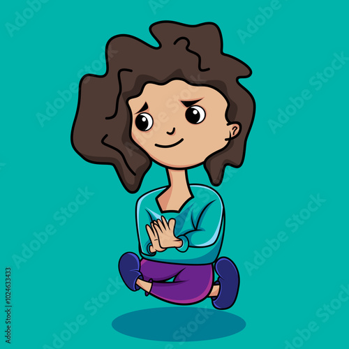 animated design of a woman doing yoga