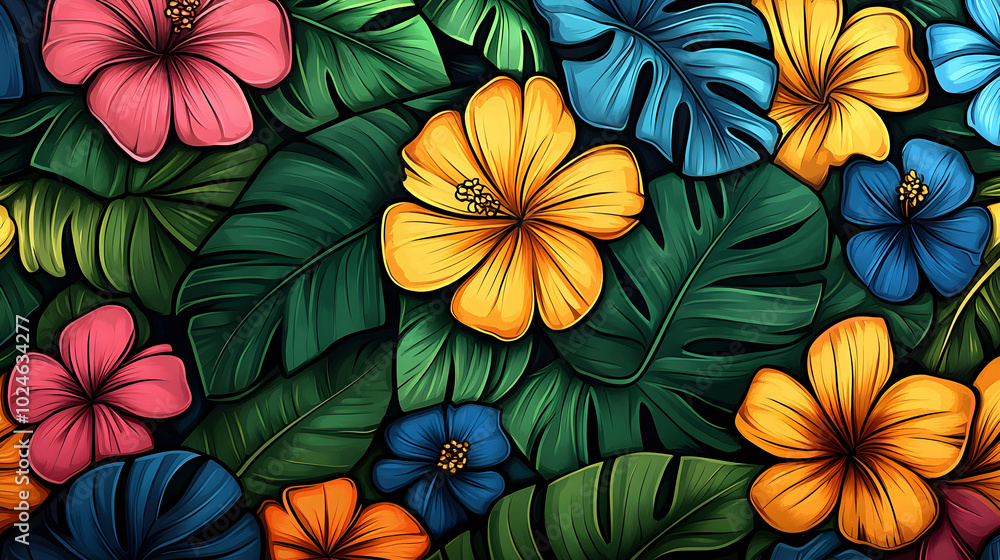 seamless background with flowers seamless background with flowers