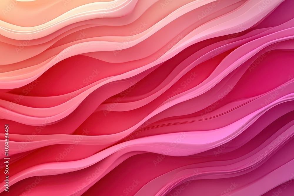 Vibrant pink and red gradient background with wavy layers creating a soothing and dynamic abstract design perfect for backgrounds or modern art themes Vibrant pink and red gradient background with wavy layers creating a soothing and dynamic abstract design perfect for backgrounds or modern art themes