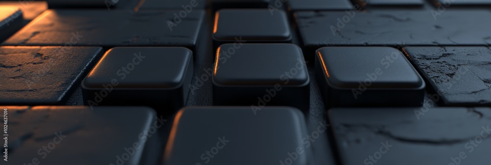 Abstract 3D Background with Black Rough Surface Squares, Modern Minimalist Design, 3D Render Abstract 3D Background with Black Rough Surface Squares, Modern Minimalist Design, 3D Render