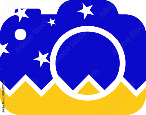 Chilean Antarctic Territory Flag On Camra Icon photo