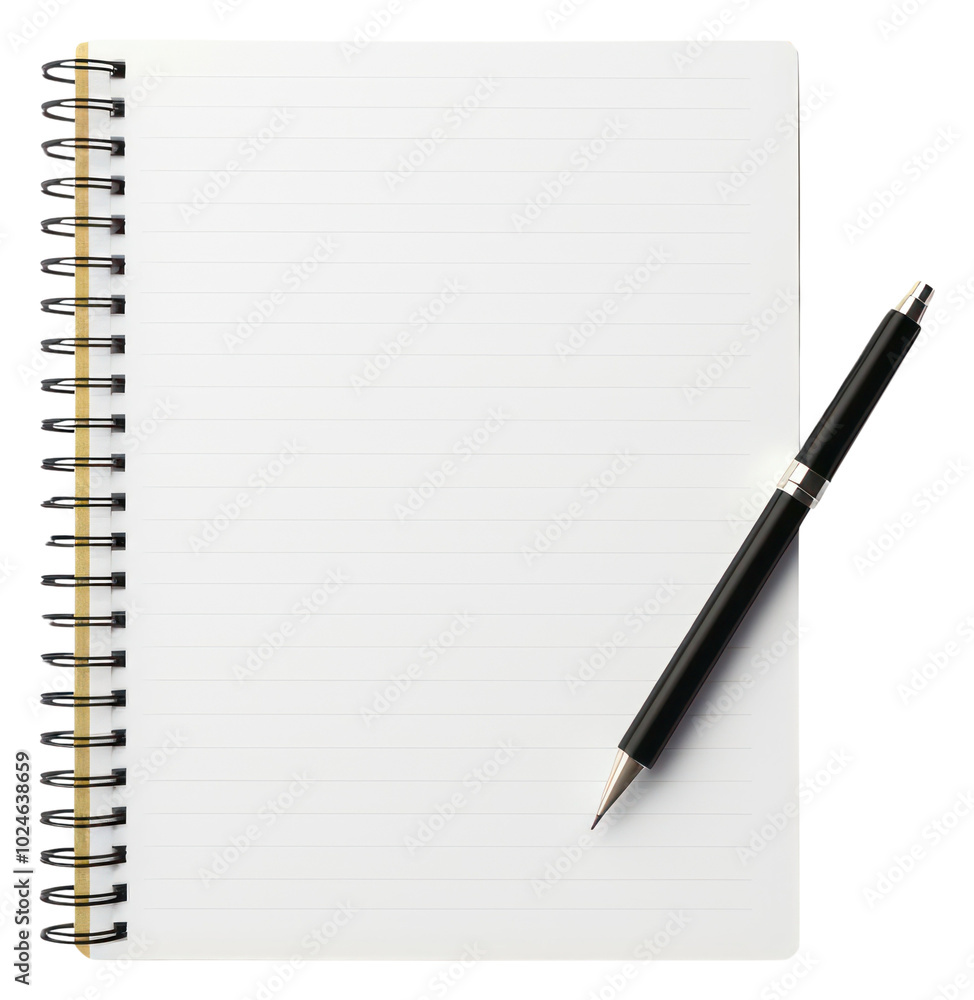 PNG School notebook and pen diary white page. PNG School notebook and pen diary white page.