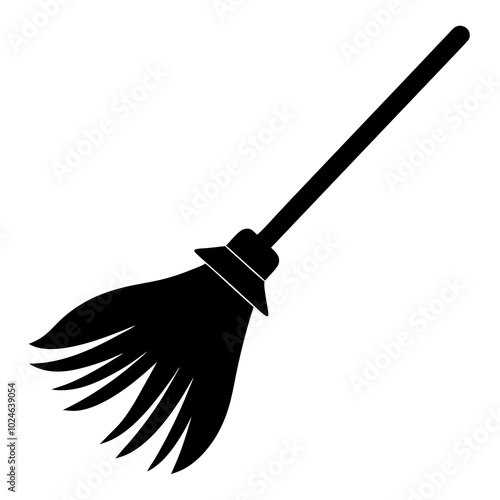 Broom Silhouette vector illustration