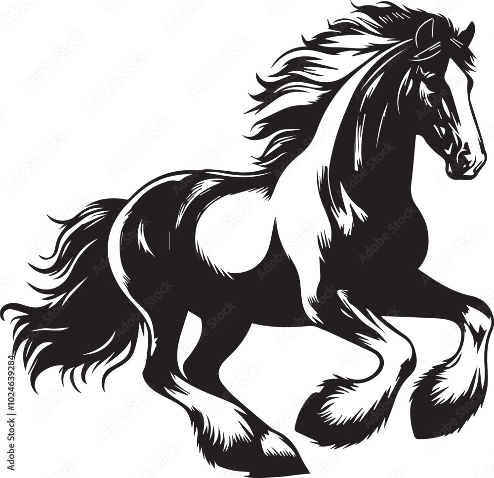 Fototapeta premium Cheval Canadian Vector