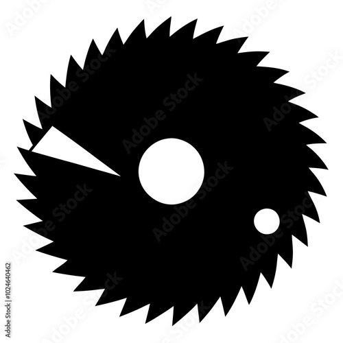 Saw Blade Silhouette vector illustration