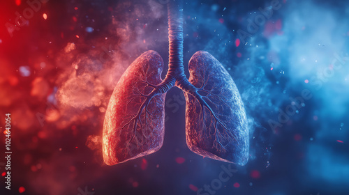 Obraz na płótnie The Hidden Battle: Understanding Cancer and Respiratory Diseases Impacting Human Lungs w salonie