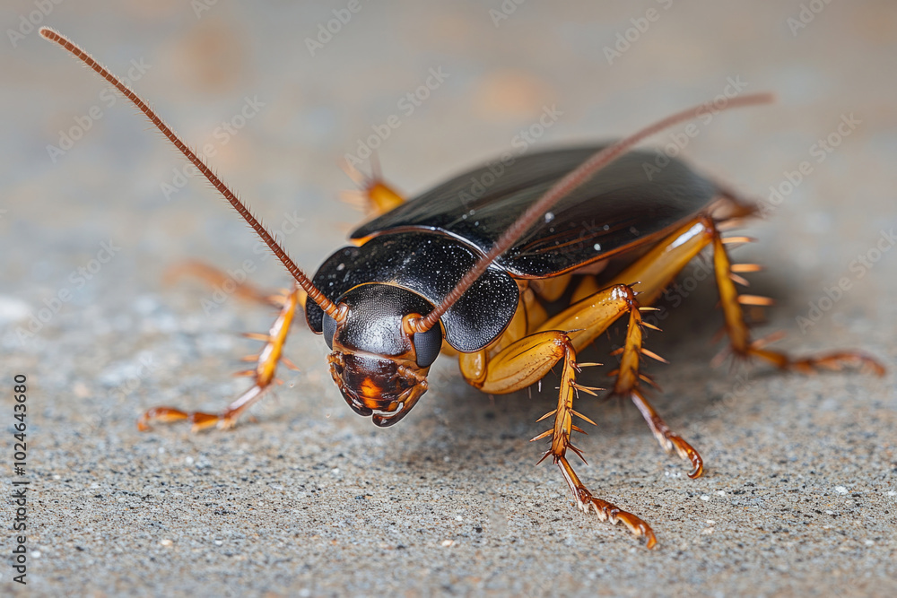 Fototapeta premium Australian cockroach crawling on the ground
