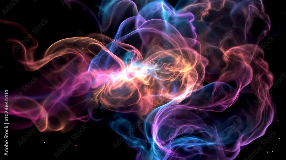 Dynamic Neon Smoke Swirls - Abstract Colorful Motion Background Dynamic Neon Smoke Swirls - Abstract Colorful Motion Background