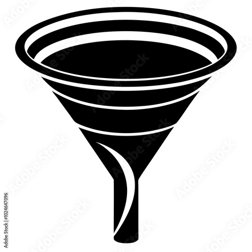 Funnel Silhouette vector illustration