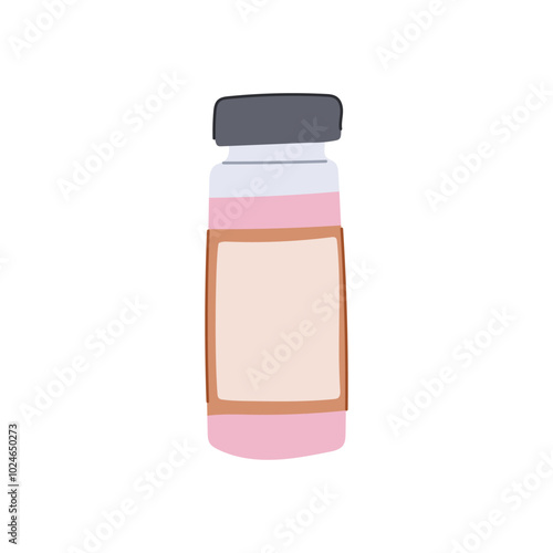 needle vaccine vial cartoon. liquid storage, refrigeration distribution, safety efficacy needle vaccine vial sign. isolated symbol vector illustration