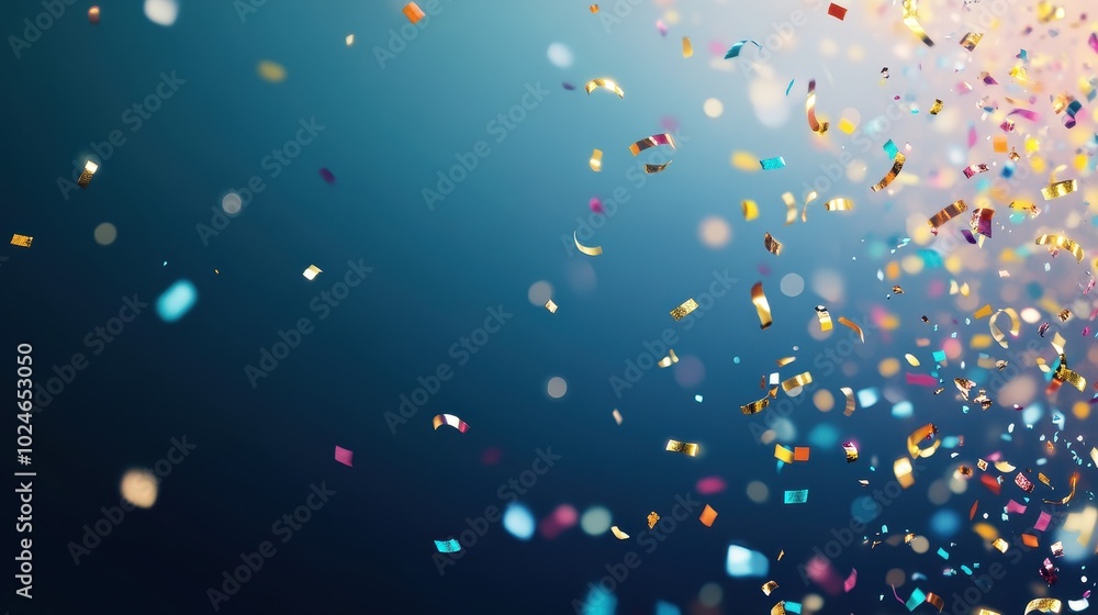 Sparkling Celebration: Vibrant Confetti Swirling in the Air Sparkling Celebration: Vibrant Confetti Swirling in the Air