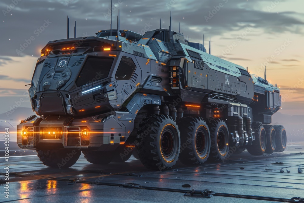 Advanced Co-Transporter in High Detail. Scientific Technology Concept Advanced Co-Transporter in High Detail. Scientific Technology Concept