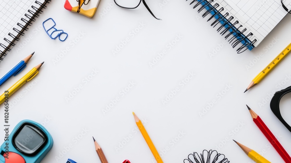 School gear on white. School gear on white.