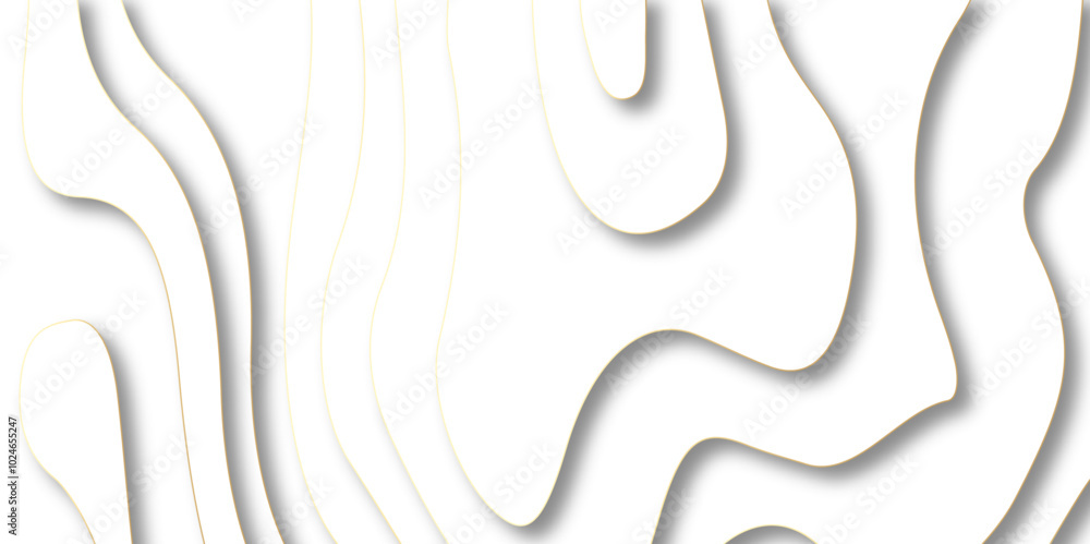 Obraz premium Abstract paper carve template. abstract white and gray 3d papercut topography relief vector background. Modern curved line of contour map, geological contour map with geometric lines, Landscape geodes