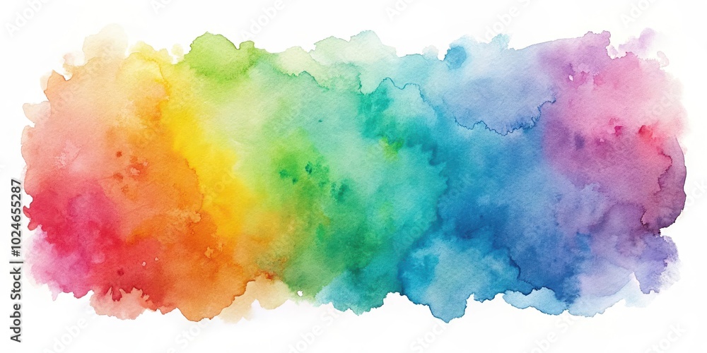 Abstract Watercolor Rainbow Background with Blending Hues and Soft Edges Abstract Watercolor Rainbow Background with Blending Hues and Soft Edges