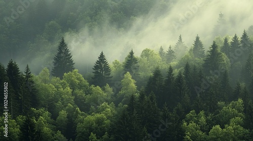 Lush woods seen in Black Forest, Germany