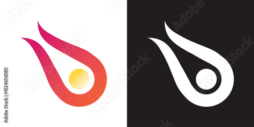 Comet meteor logo vector icon illustration design