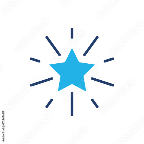 star colored icon vector design good for web or mobile app