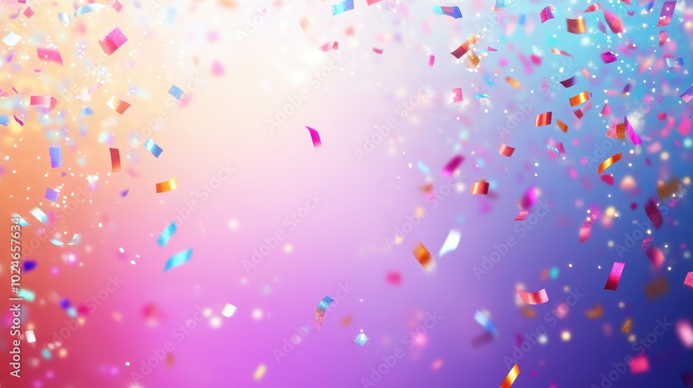 Vibrant Confetti Explosion Against a Blurred Background Vibrant Confetti Explosion Against a Blurred Background