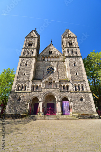 Metz, France. Temple Neuf seen from the front, on the Place de la Comédie side. May 10, 2024.