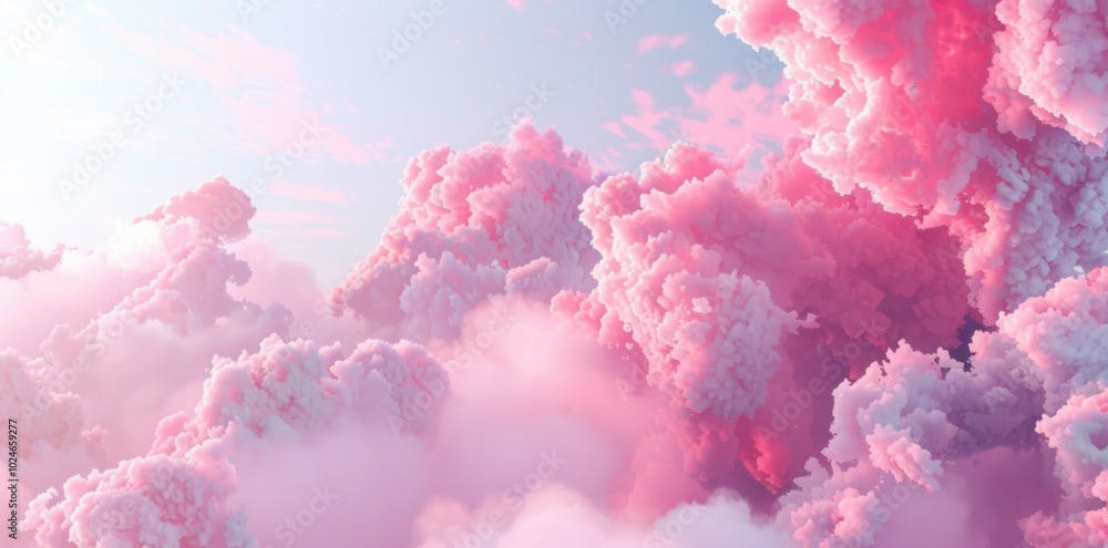 Fototapeta premium Serene Pink Dreams. Abstract Aesthetic Background Concept
